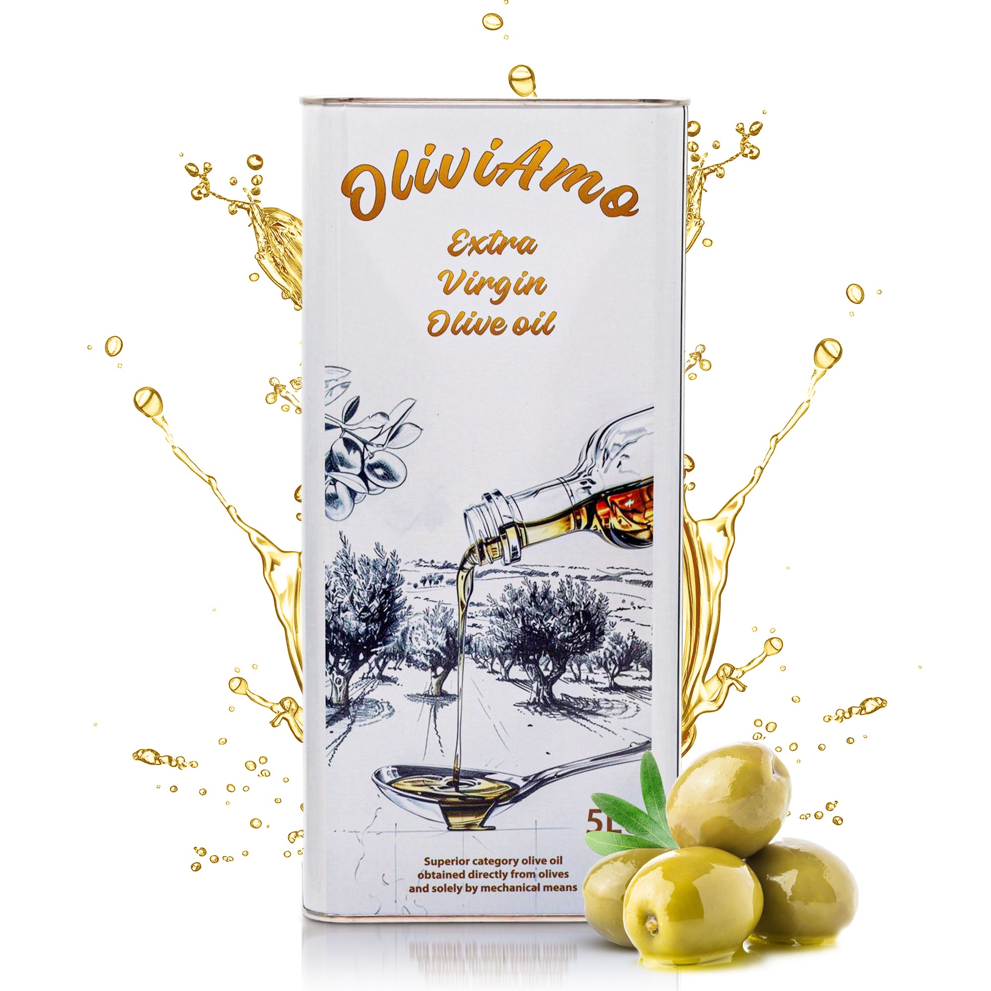 Olivenöl 5L OliviAmo – 100% Echtes Natives Olivenöl Extra aus Avellino 🇮🇹